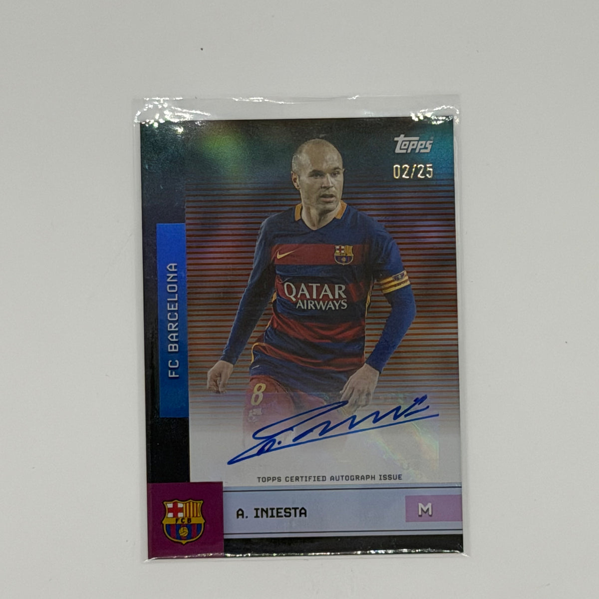 Andres Iniesta Fc Barcelona Topps Team Set Auto /25