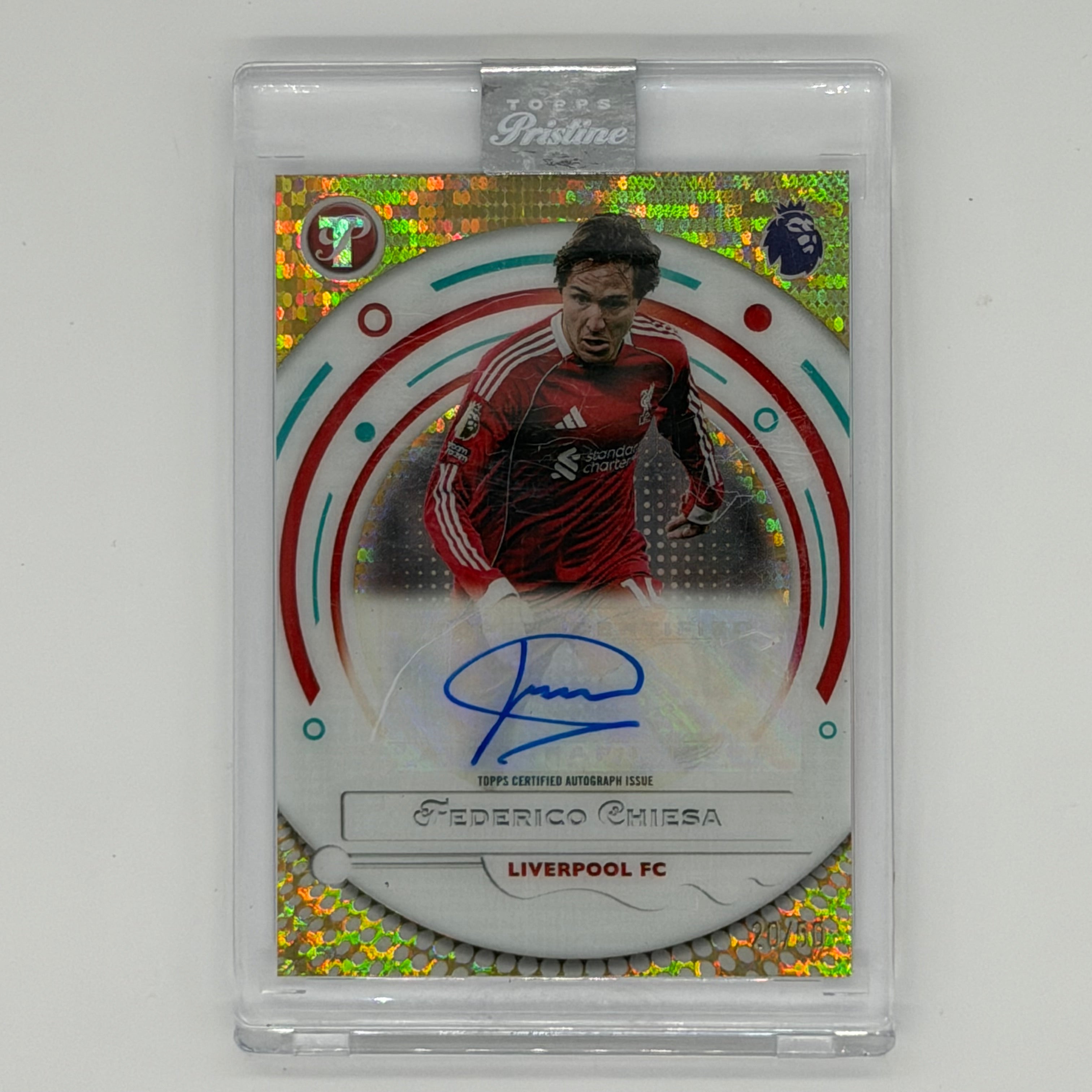 Federico Chiesa Liverpool FC Pristine Topps Premier League Auto /50