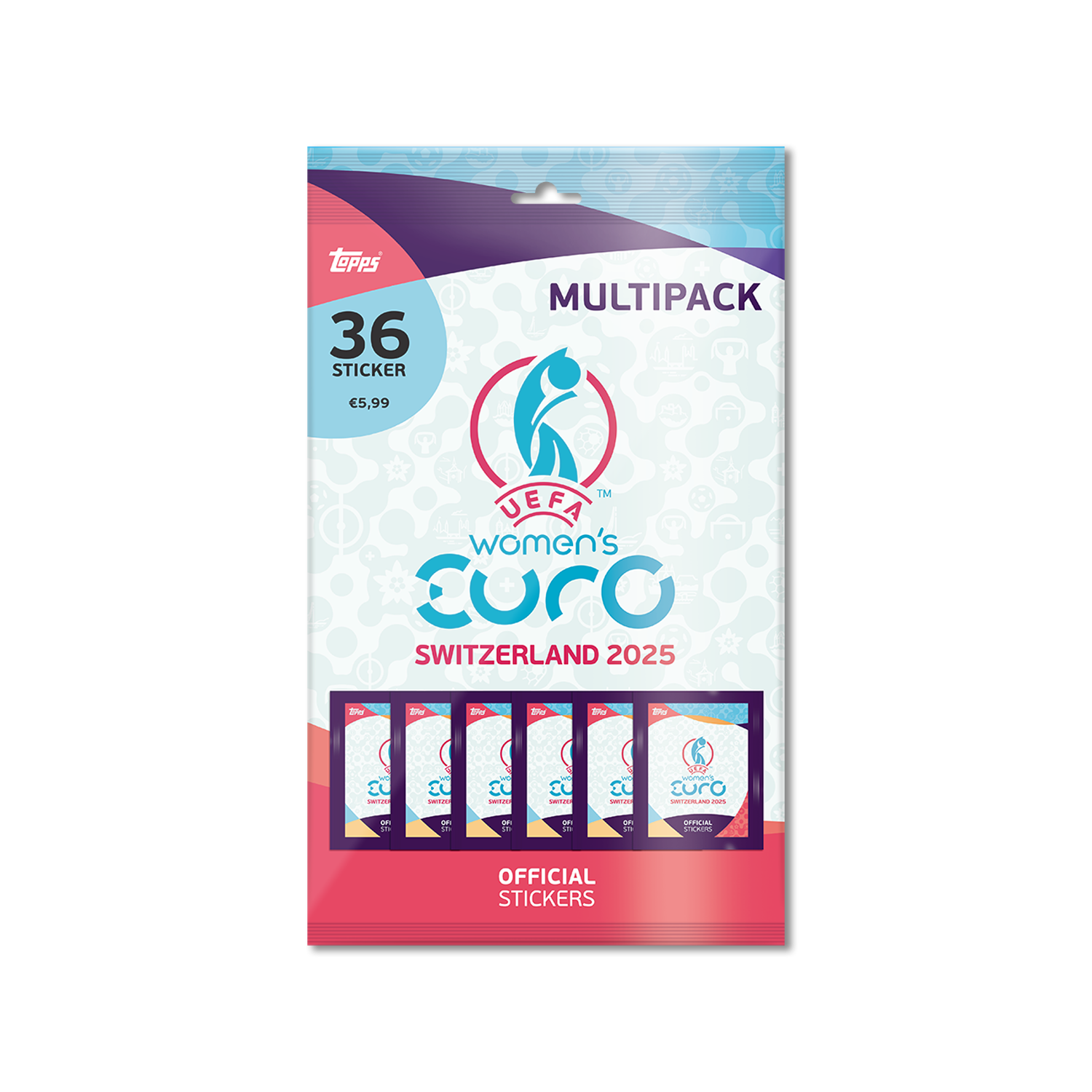 Topps Official Women's Euros 2025 Sticker Collection - Multipack