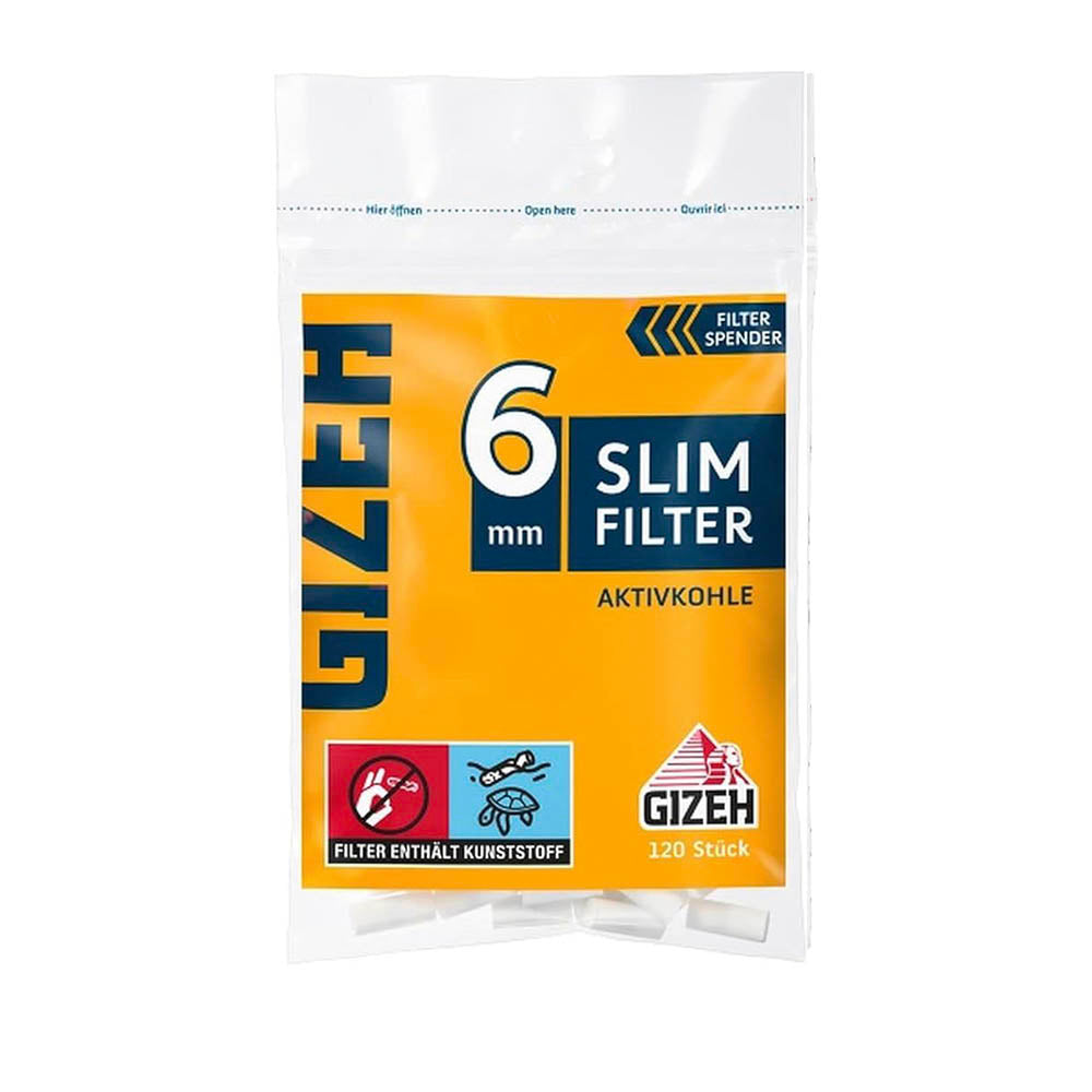 GIZEH Slim Filter Aktivkohle 6mm – Der Kiosk - Offiziell