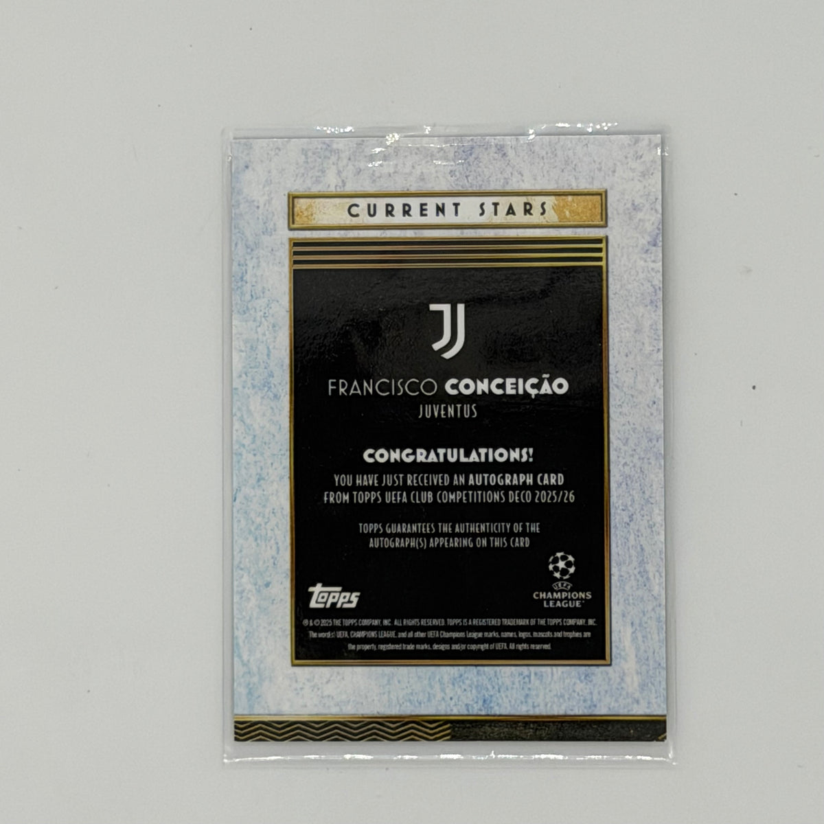 Francisco Concelcao Juventus Deco Topps 2025-26 Auto /99