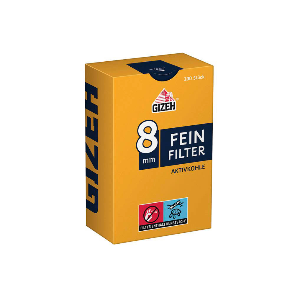 GIZEH Fein Filter 8mm mit Aktivkohle - Der Kiosk - Offiziell