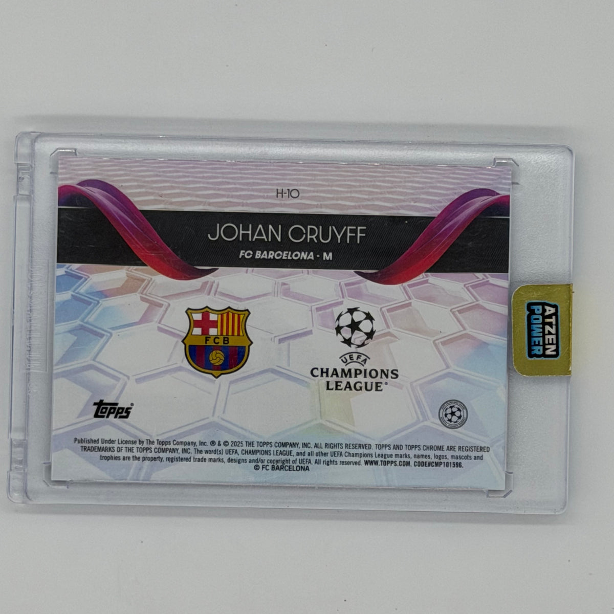 Johan Cruyff Fc Barcelona Helix Chrome Topps UCC 2024-25