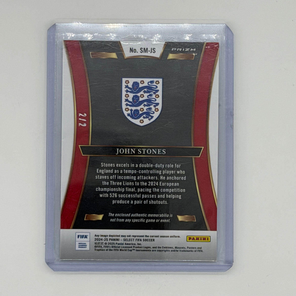John Stones England Soccer Panini FIFA 2024 Select 2/2