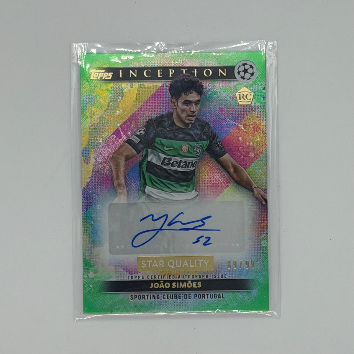 Joao Simons Inception UCC Topps 2025-26 Auto /99
