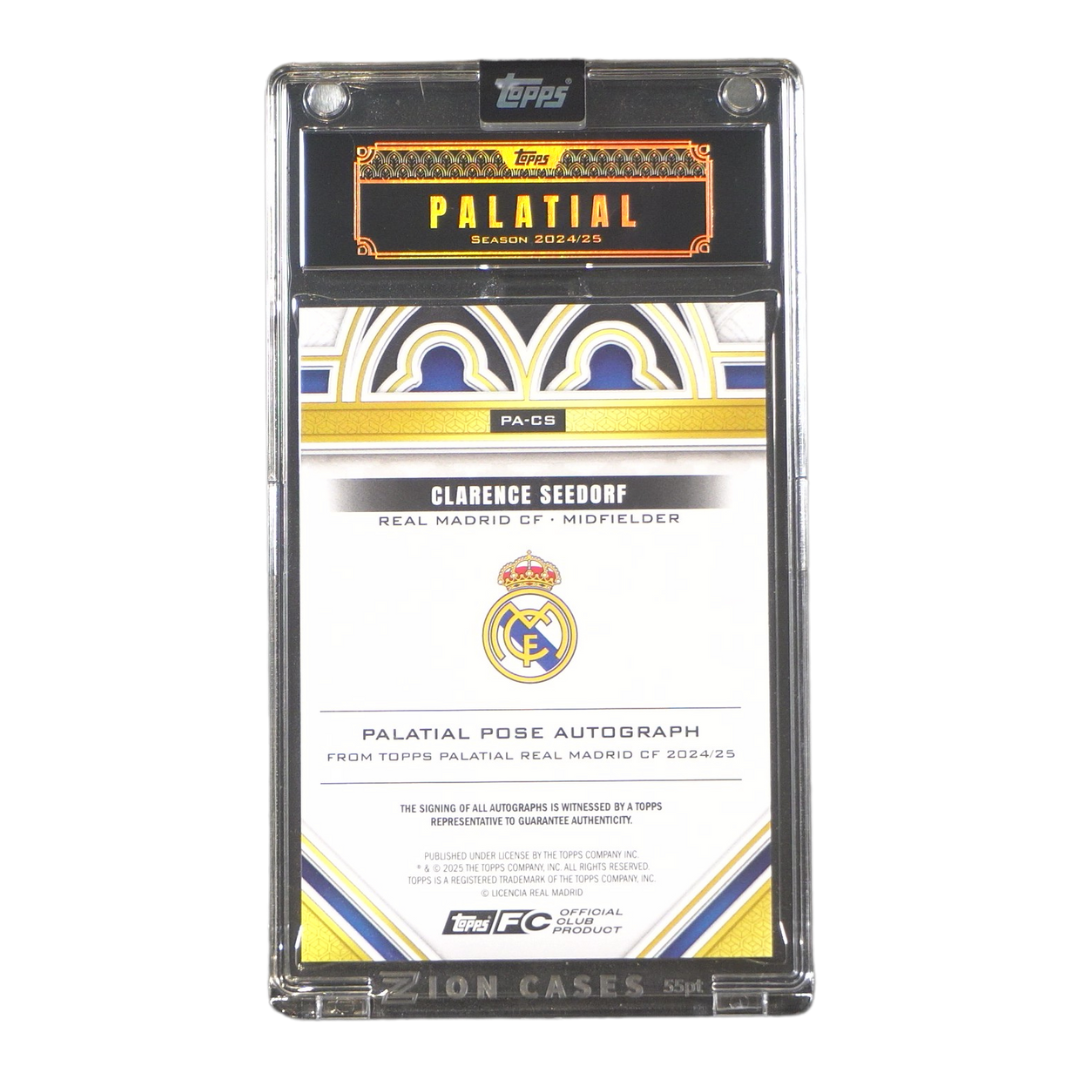 Clarence Seedorf 12/15 Autograph - 2024/25 Topps® Palatial Real Madrid (Ungraded Card) Kommissionsware