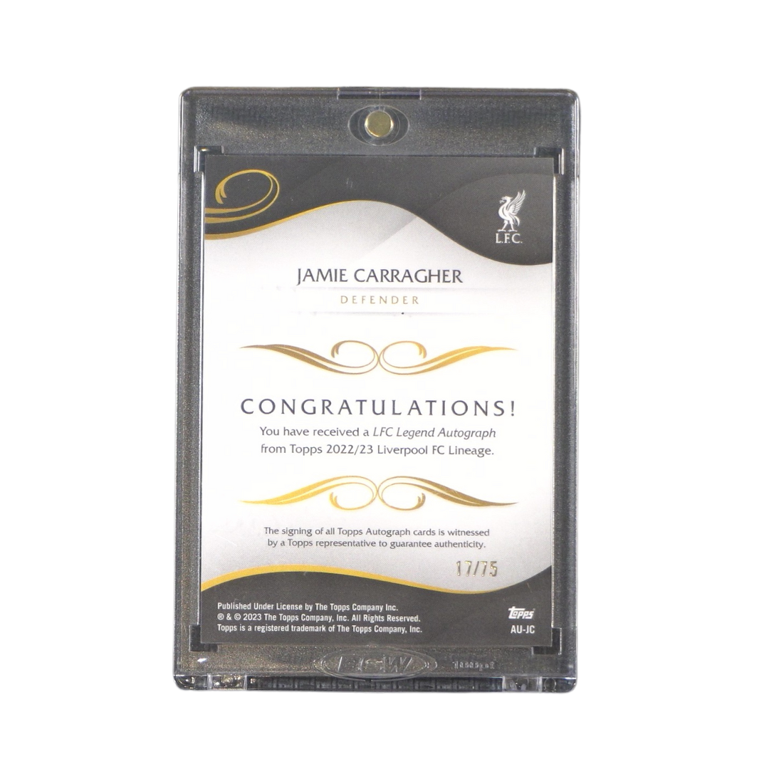 Jamie Carragher Autograph 17/75 - Topps Liverpool Lineage 2022/23