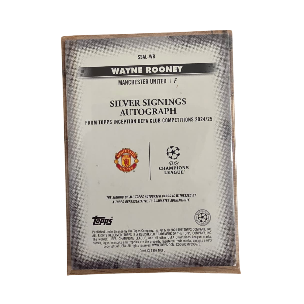 2024-25 Topps Inception UCC Wayne Rooney On Card Auto