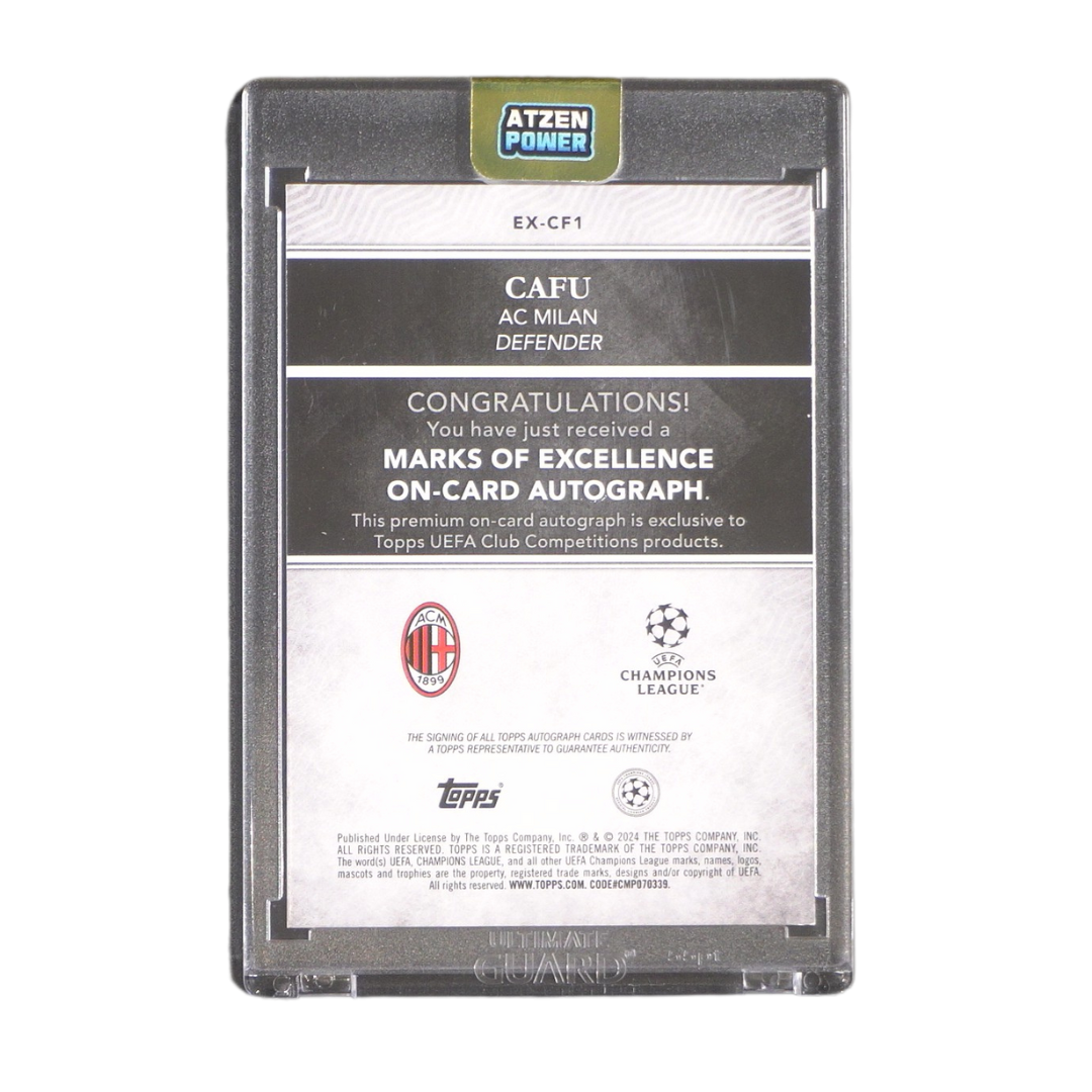 Cafu On Card Autograph 01/25 - Topps Merlin Chrome Hobby 23/24 ( Ungraded Card )