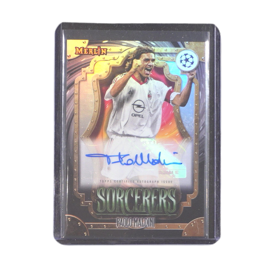 Paolo Maldini Sorcerers Autograph - Topps Merlin Chrome Hobby 23/24 ( Ungraded Card )