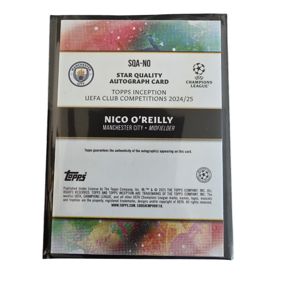 2024-25 Topps Inception UCC Nico O'Reilly Manchester City Rookie Auto /99
