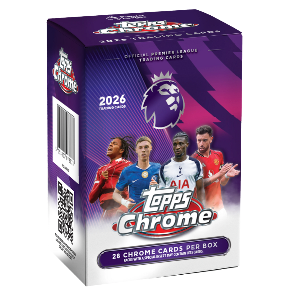 thumbnail: Topps Chrome Premier League 2026 Tin Box - 20 Voetbal Kaarten NIEUW & OVP Met BB-Toy-Trades Toploader