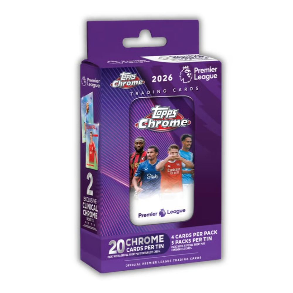 2025/26 Topps Premier League Chrome Collectors Tin Box