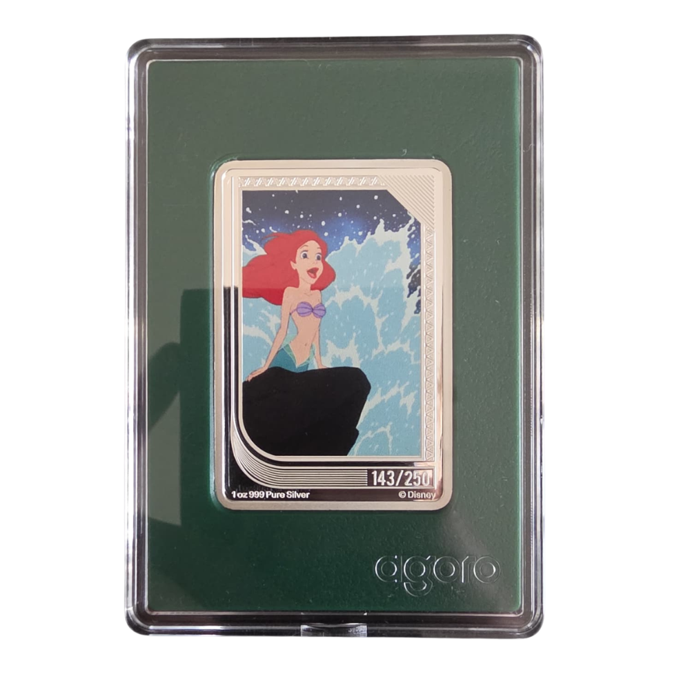 2025 Agoro Disney Renaissance Arielle Little Mermaid 1 OZ 999 Silver /250
