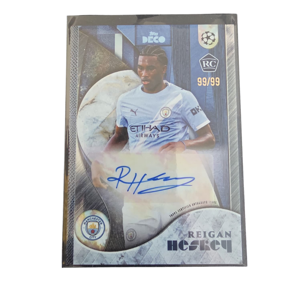 2025-26 Topps Deco UCC Reigan Heskey Manchester City Rookie Auto /99