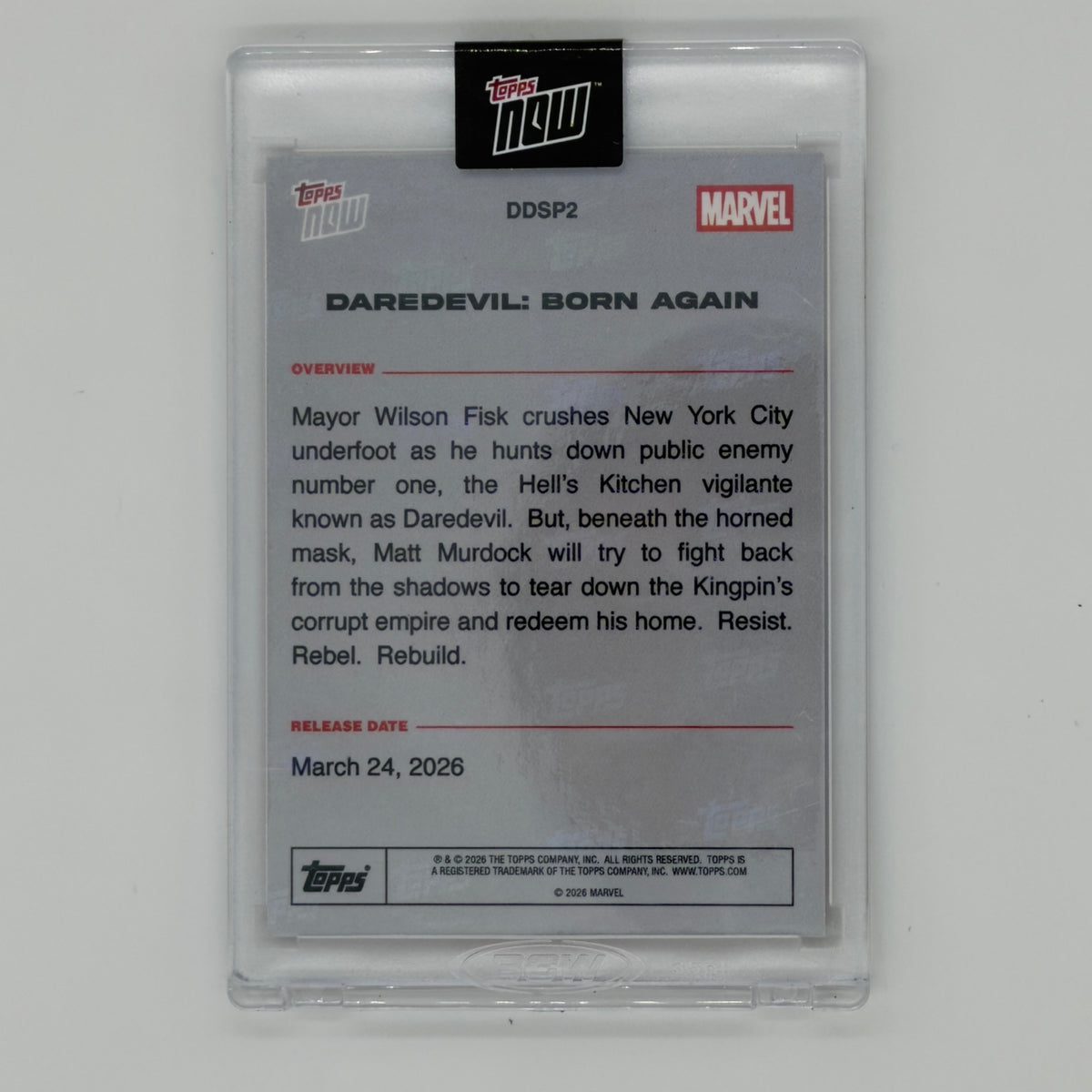 Daredevil WANTED Topps Now Alternative Card Intert Release