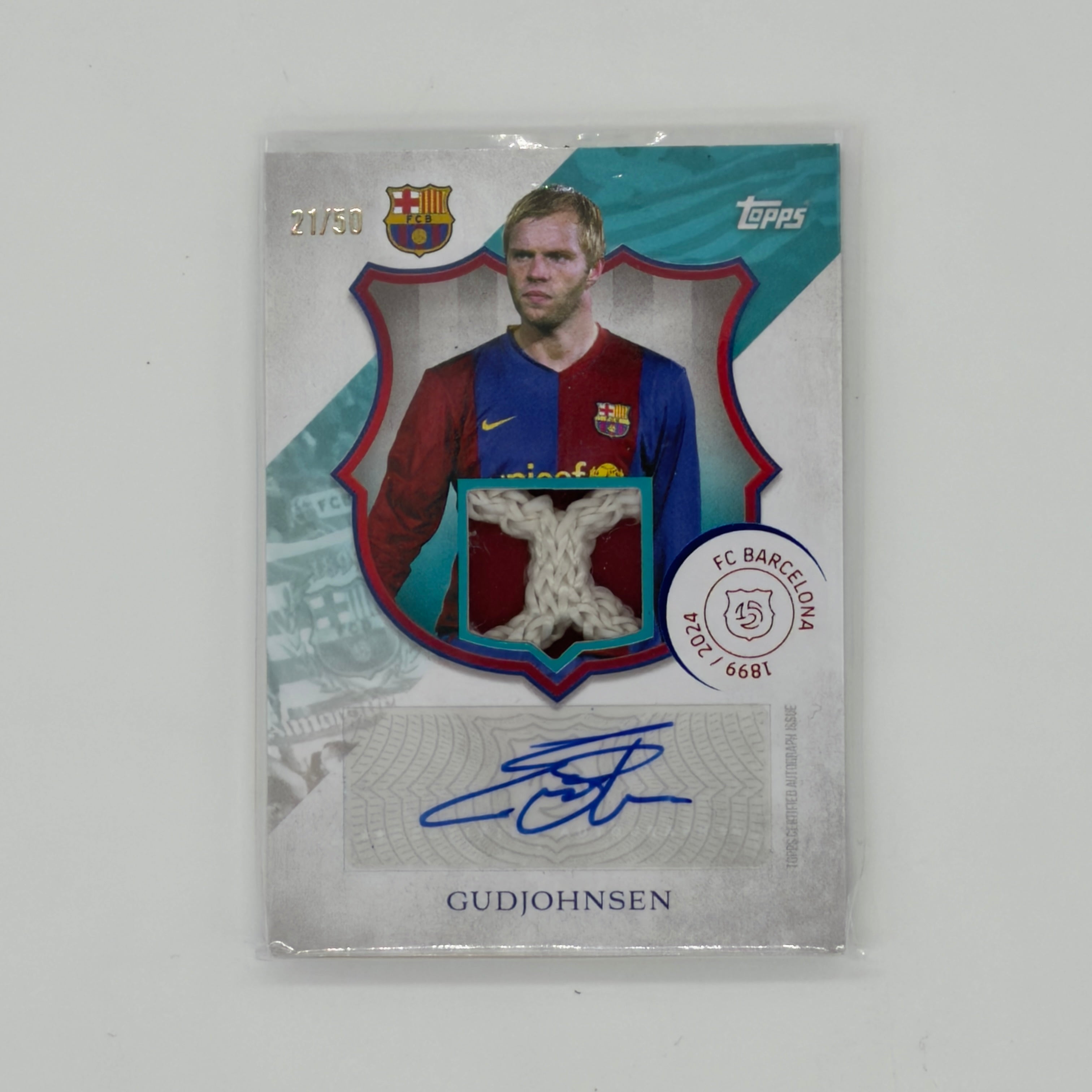 Eidur Gudjohnsen FC Barcelona Relic Auto /50
