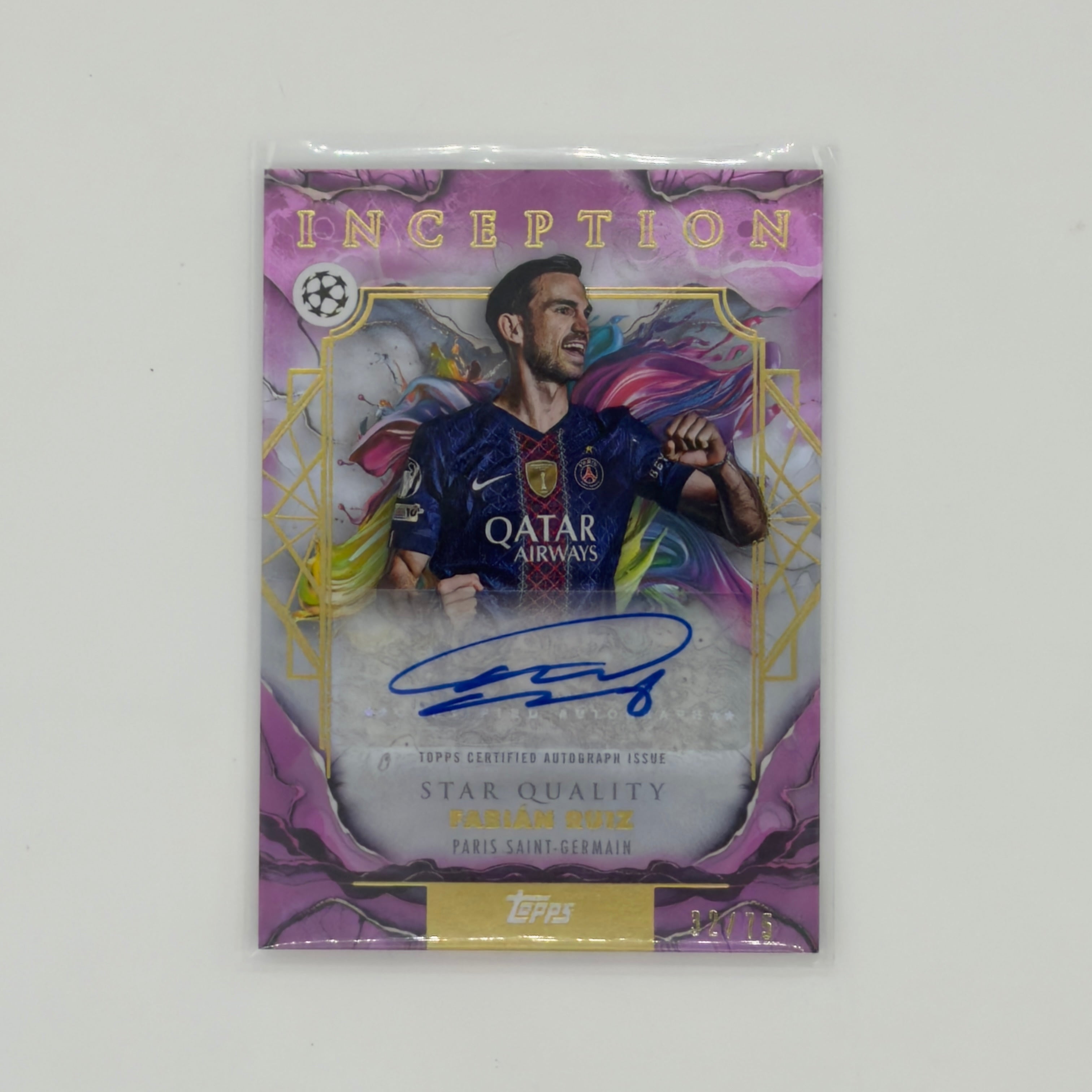 Fabian Ruiz Inception UCC Auto Star Quality Paris Saint Germain Auto /75