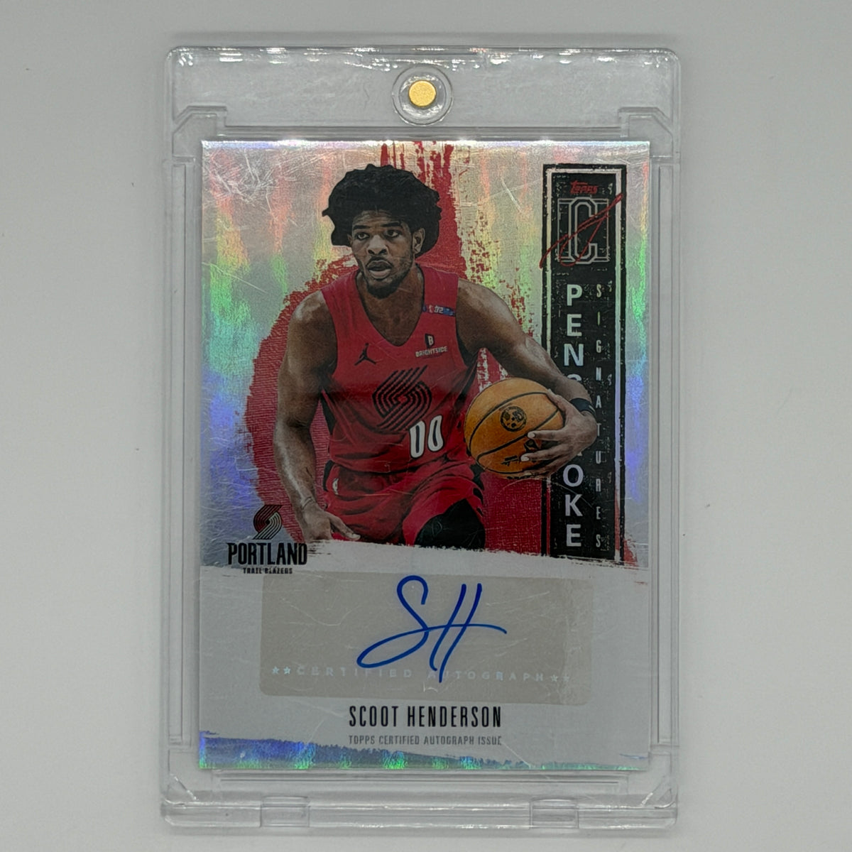 Scoot Henderson Trail Blazers NBA Basketball Topps 2026 Signature Class Penstroke Auto