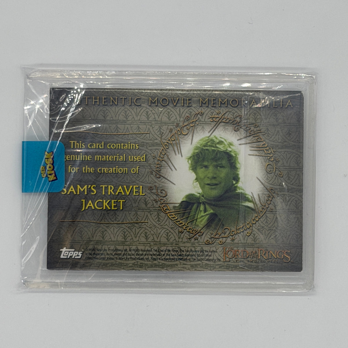 Samwise Gamgee Two Towers Lord of the Rings Topps 2002 Memorabilia