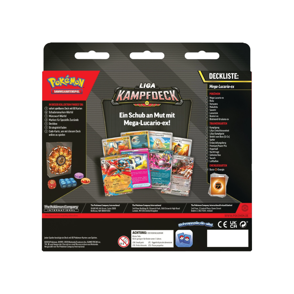 Pokémon TCG Mega Lucario ex Liga Kampfdeck Deutsch