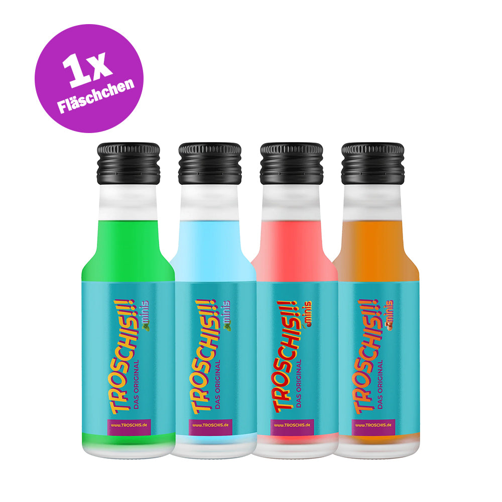 Troschis Mini 1x Fläschchen zufällige Sorten Alkohol 16% vol.