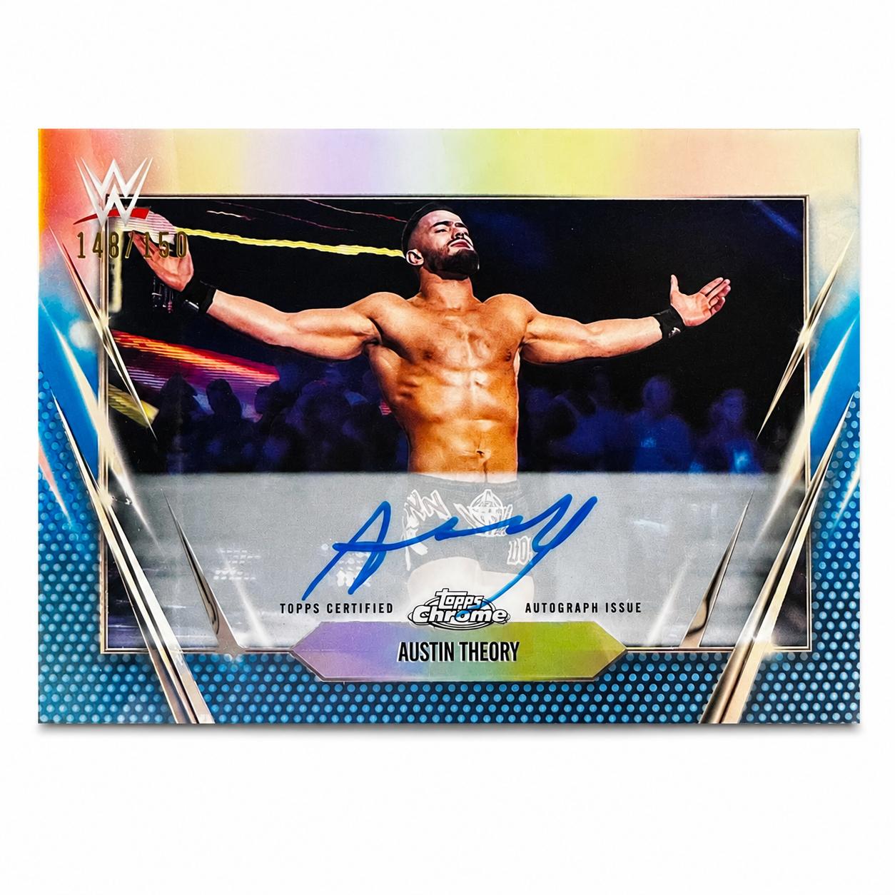 Austin Theory WWE Chrome Topps 2026 Auto /150