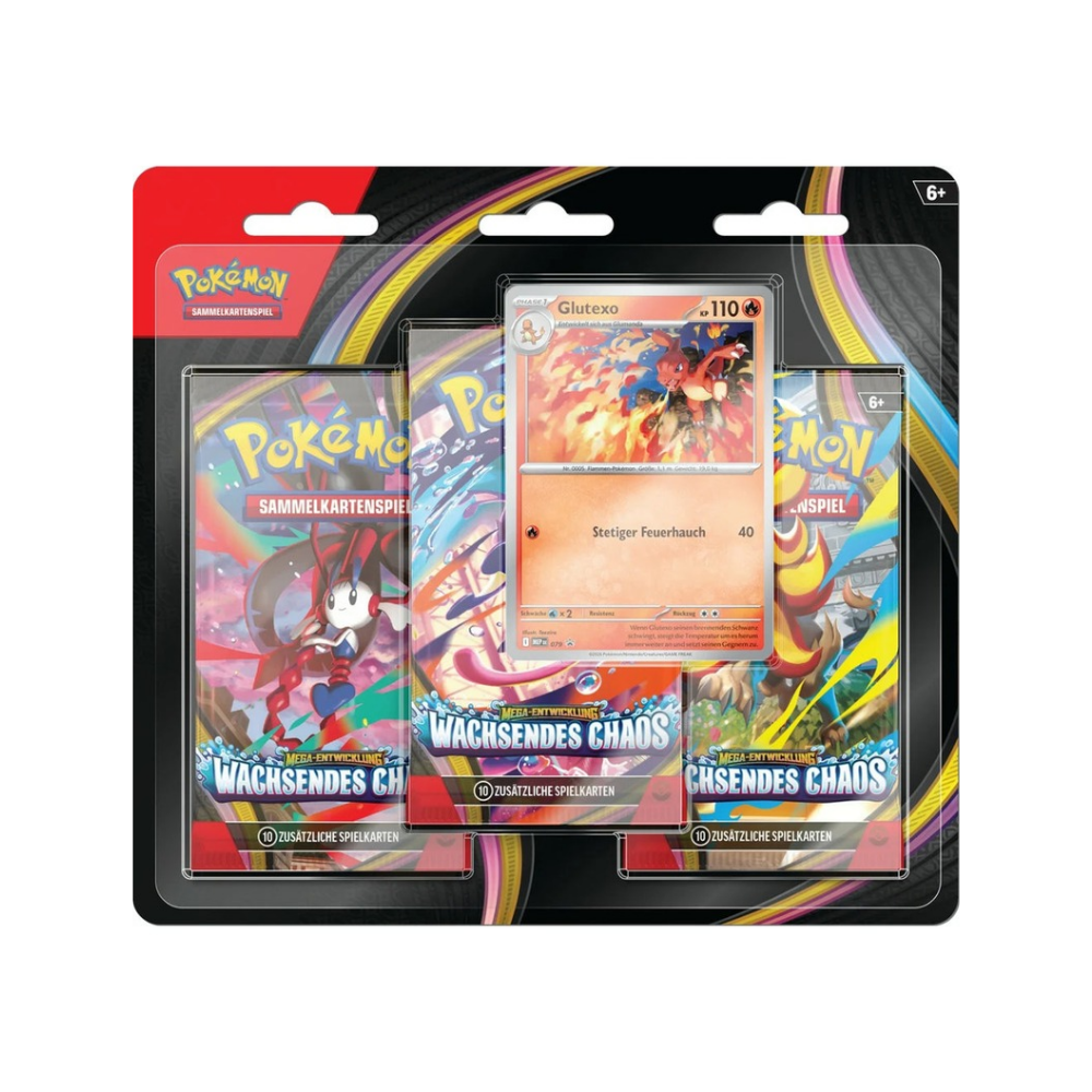Pokémon Mega-Entwicklung Wachsendes Chaos 3-Pack Blister DE