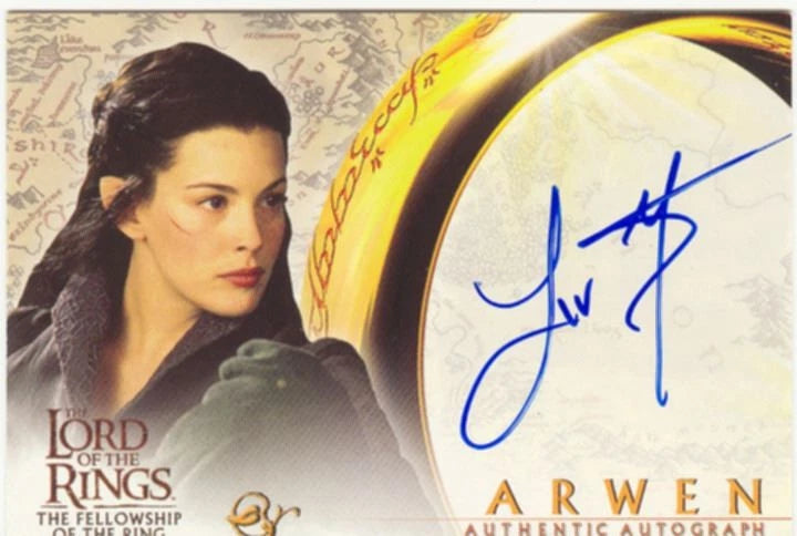 Herr der Ringe FotR Fellowship Autogrammkarte Liv Tyler als Arwen