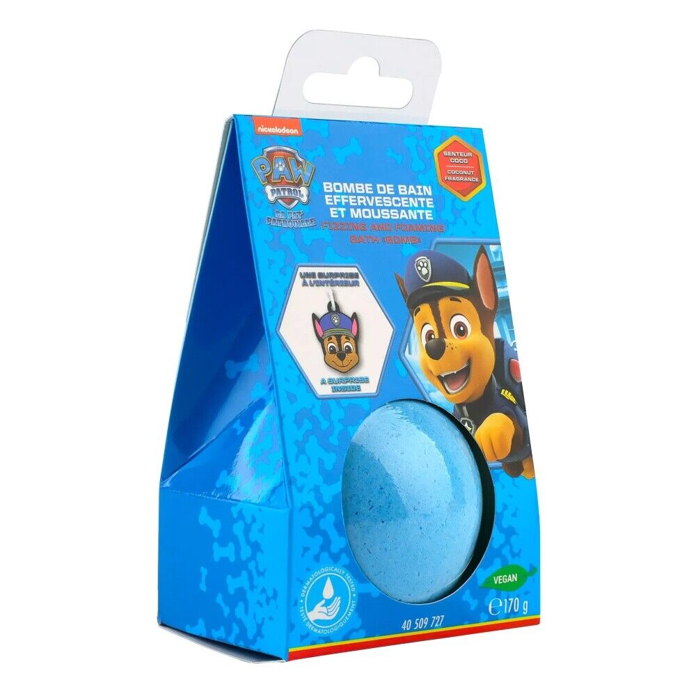 Badebombe Paw Patrol Chase oder Sky - Vegan - 170g - Badebombe mit Überraschung im Inneren