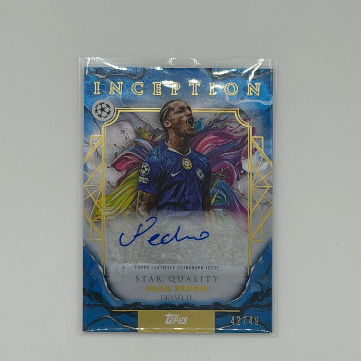 Joao Pedro Chelsea FC 2025-26 Topps Inception UCC Auto /49