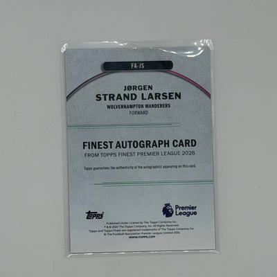 Jorgan Strand Larsen Finest EPL Wolverhampton Wanderers Auto /125