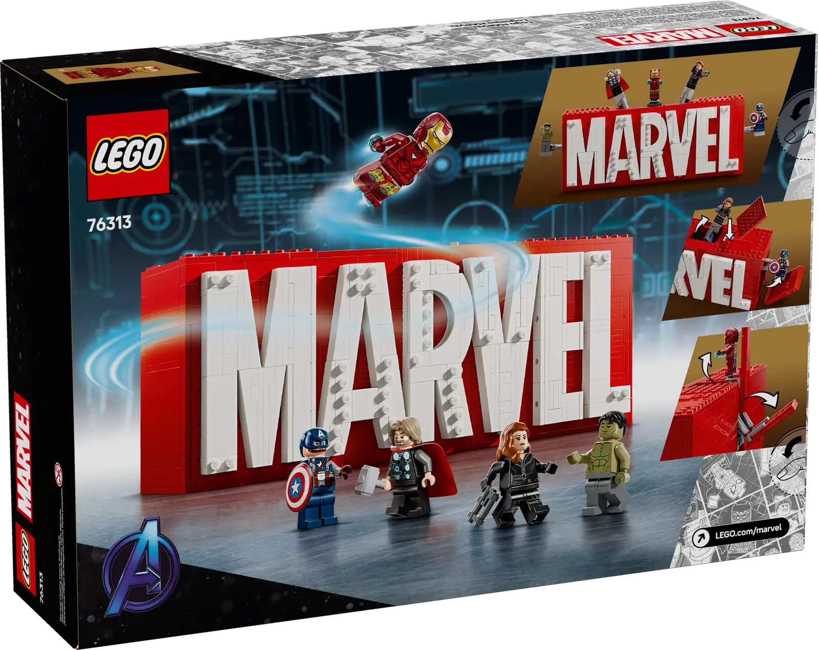 LEGO MARVEL 76313 Logo & Minifiguren