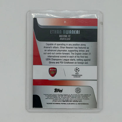 Ethan Nwaneri Arsenal FC Champions League Soccer Topps 2024-25 Chrome /25