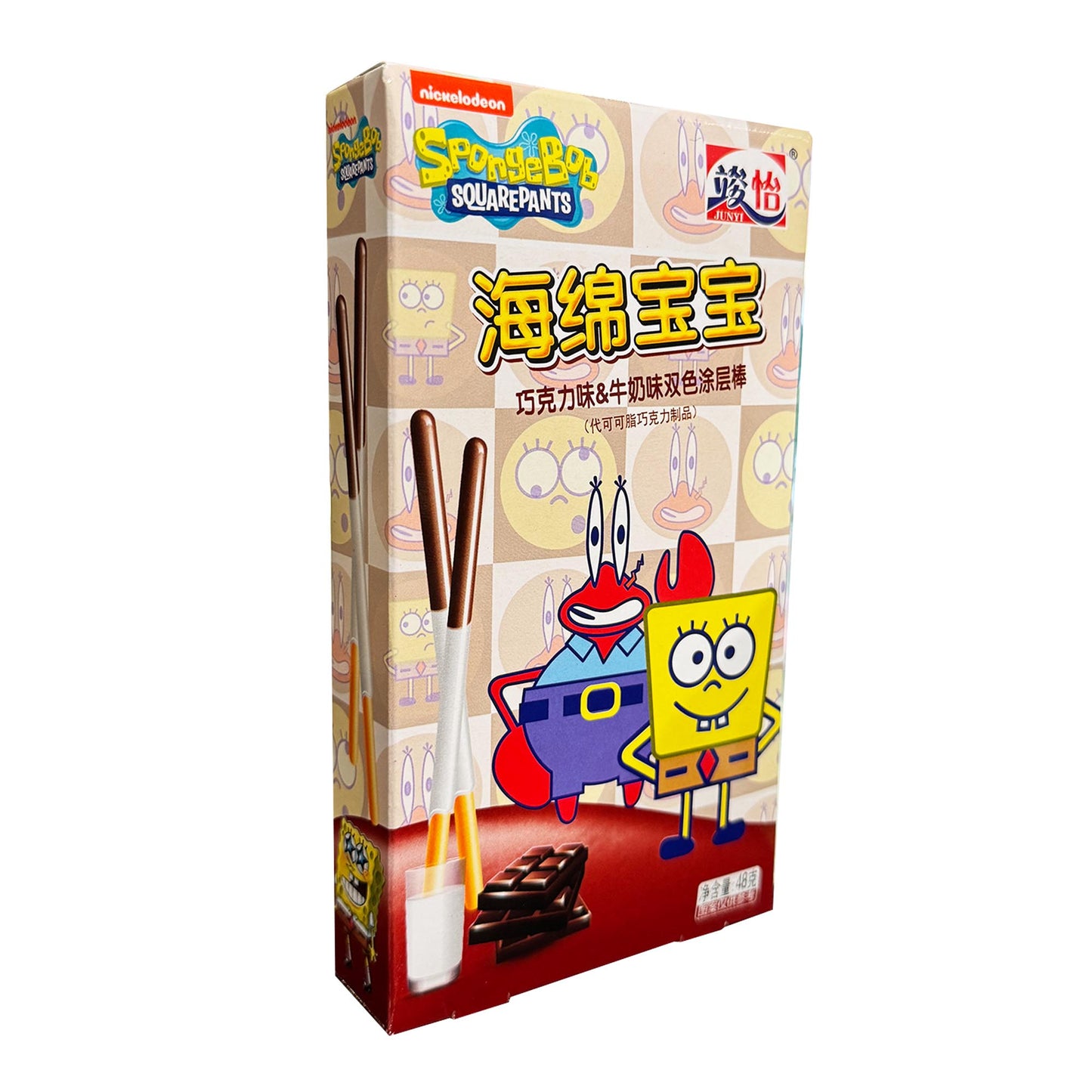 JUNYI Spongebob Stick Chocolate Milk Asia 48g