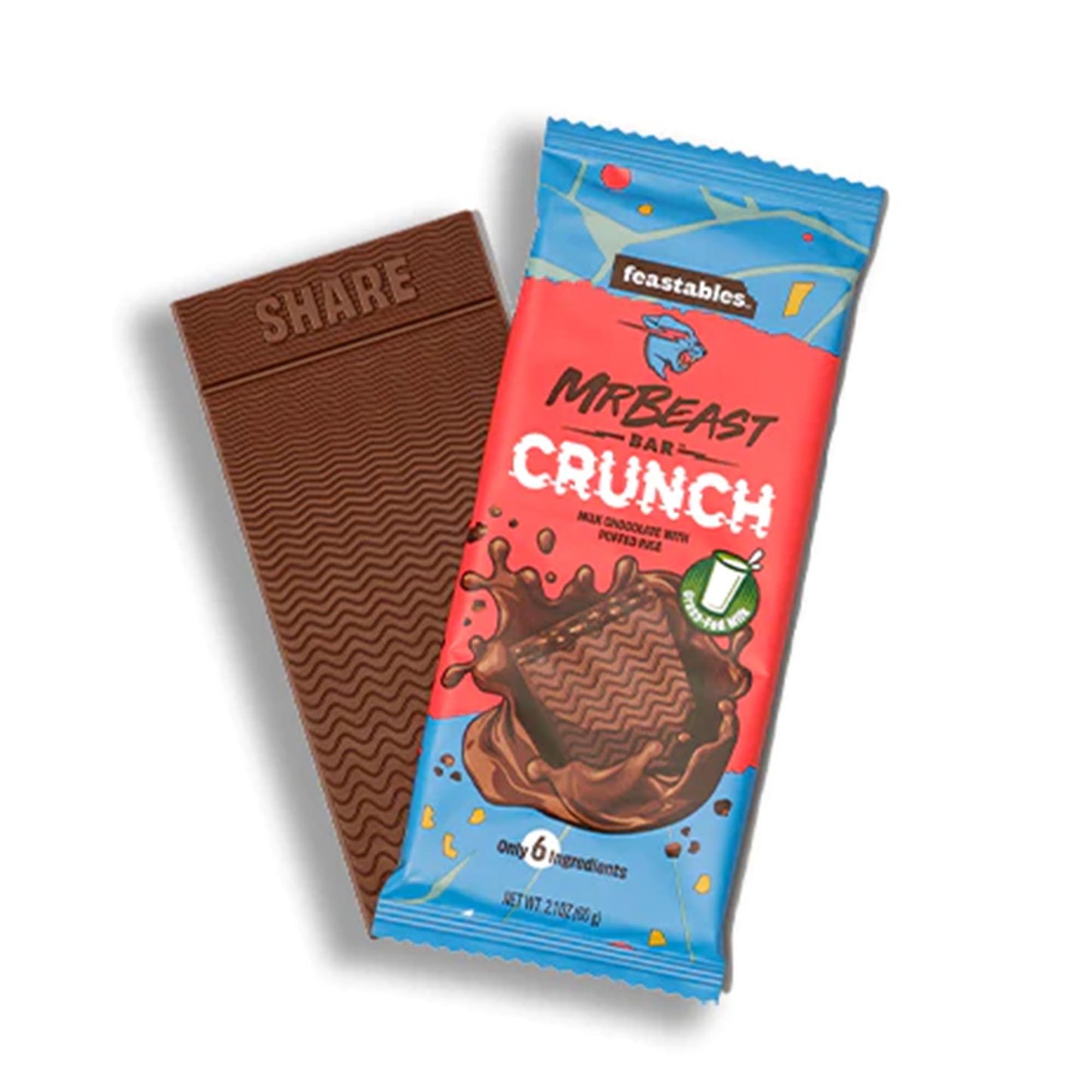 Feastables MrBeast Bar Milk Chocolate Crunch