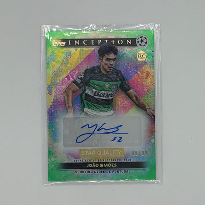Joao Simons Inception UCC Topps 2025-26 Auto /99