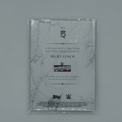 Becky Lynch Royalty Topps WWE 2025 Patch /99