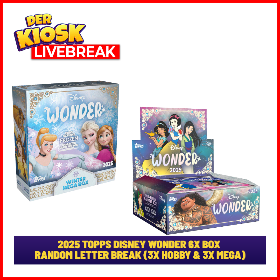 #1 2025 TOPPS Disney Wonder 6x Box  Random Letter Break (3x Hobby & 3x Mega)( Livebreak)