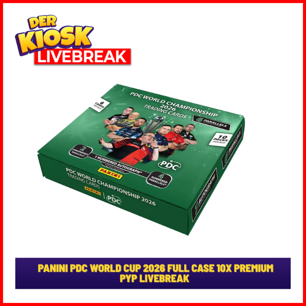 #1 Panini PDC World Cup 2026 Full Case 10x Premium PYP Livebreak