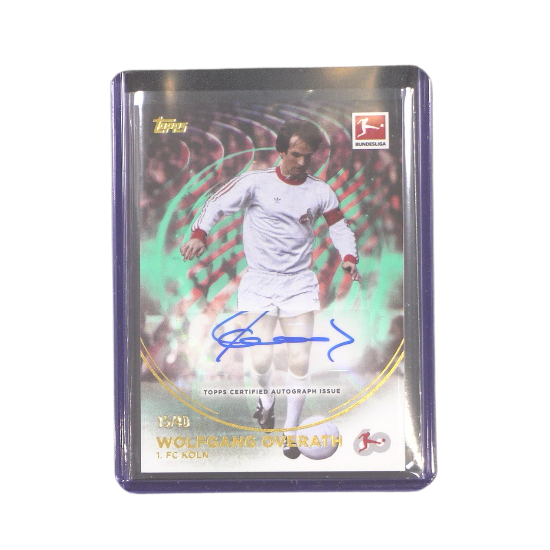 Wolfgang Overath Autograph 15/40 - Topps 60 Jahre Bundesliga ( Ungraded Card )
