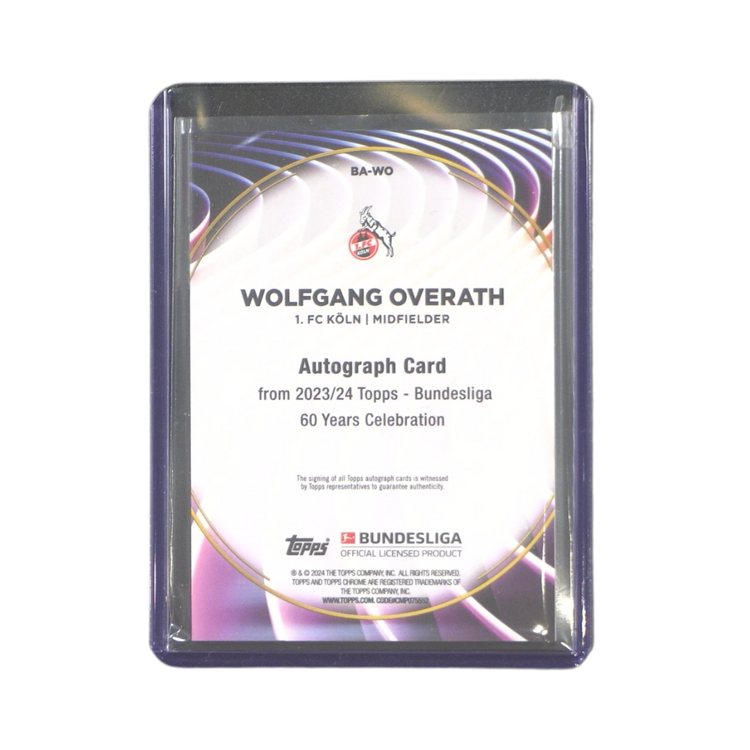 Wolfgang Overath Autograph 15/40 - Topps 60 Jahre Bundesliga ( Ungraded Card )