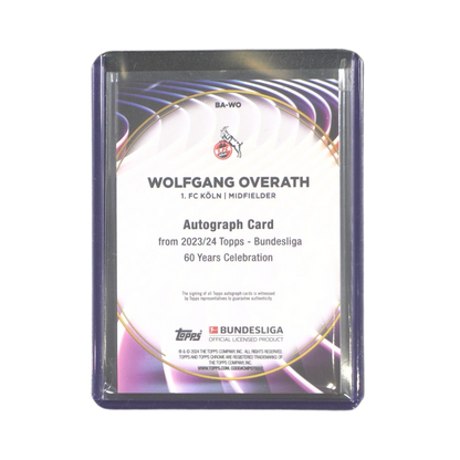 Wolfgang Overath Autograph 15/40 - Topps 60 Jahre Bundesliga ( Ungraded Card )