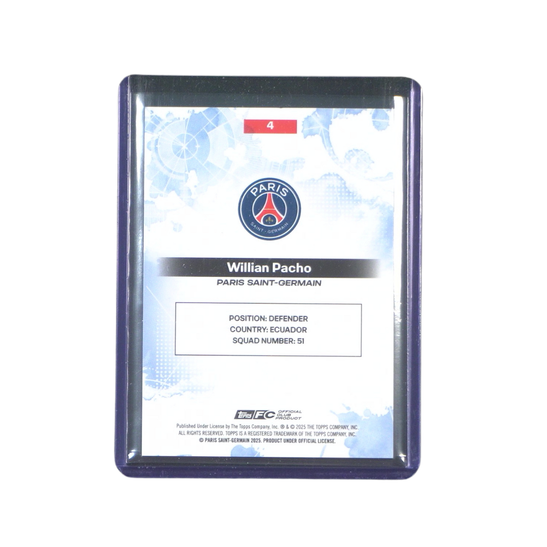 Pacho 04/50 Numbered Card - 2024/25 Topps Exhibition Paris Saint-Germain (Ungraded Card)