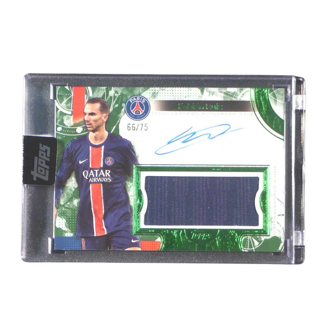 Fabian Ruiz Patch/ On Card Autograph 04/25 - 2024/25 Topps Exhibition Paris Saint-Germain (Ungraded Card)