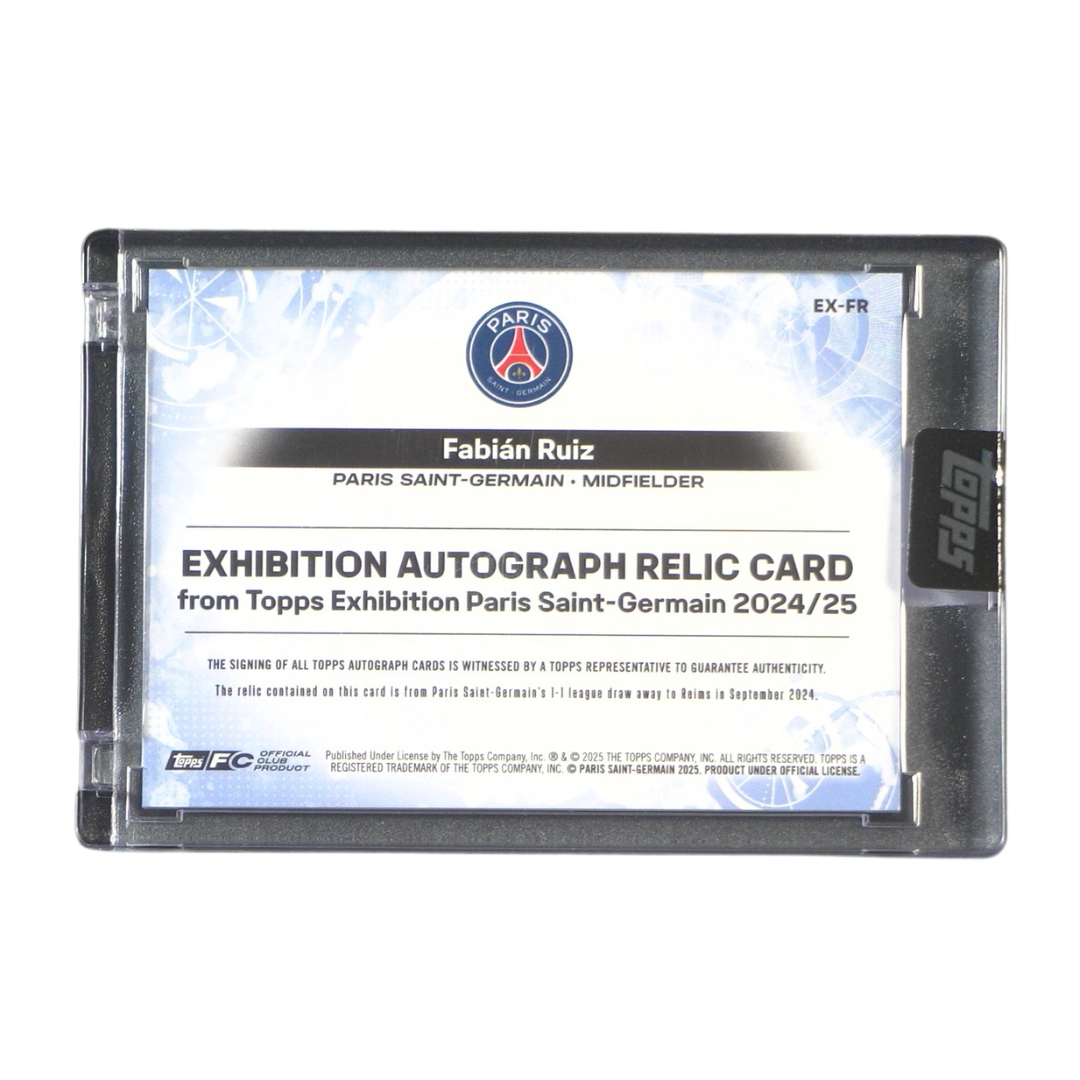 Fabian Ruiz Patch/ On Card Autograph 04/25 - 2024/25 Topps Exhibition Paris Saint-Germain (Ungraded Card)
