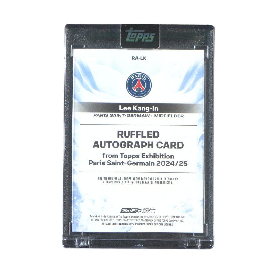 Lee Kang-in On Card Autograph 04/25 - 2024/25 Topps Exhibition Paris Saint-Germain (Ungraded Card)
