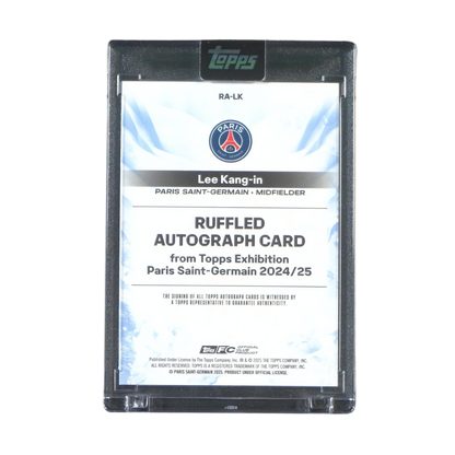 Lee Kang-in On Card Autograph 04/25 - 2024/25 Topps Exhibition Paris Saint-Germain (Ungraded Card)