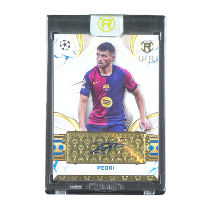 Pedri Autograph 58/75 - 2024/25 Topps Reverence UEFA Club Competitions (Ungraded Card)