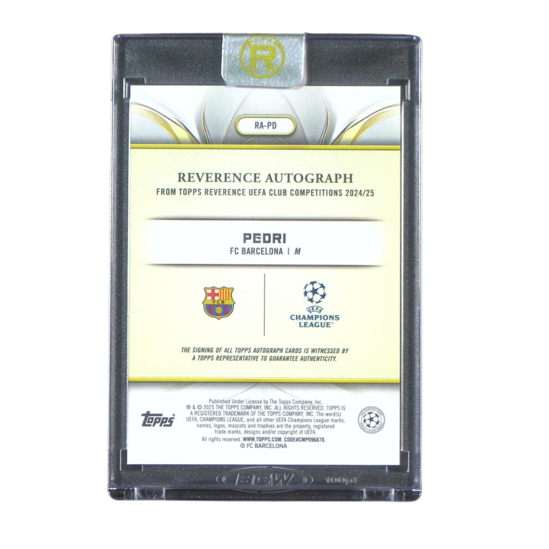 Pedri Autograph 58/75 - 2024/25 Topps Reverence UEFA Club Competitions (Ungraded Card)
